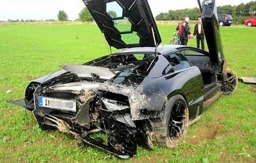 Two German Mechanics Crash Lamborghini Murcielago LP6704 SV Brought For An