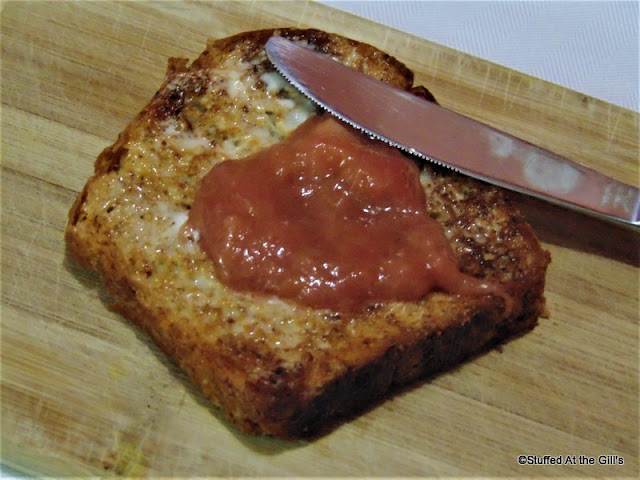 Simple Rhubarb Sauce on toast.