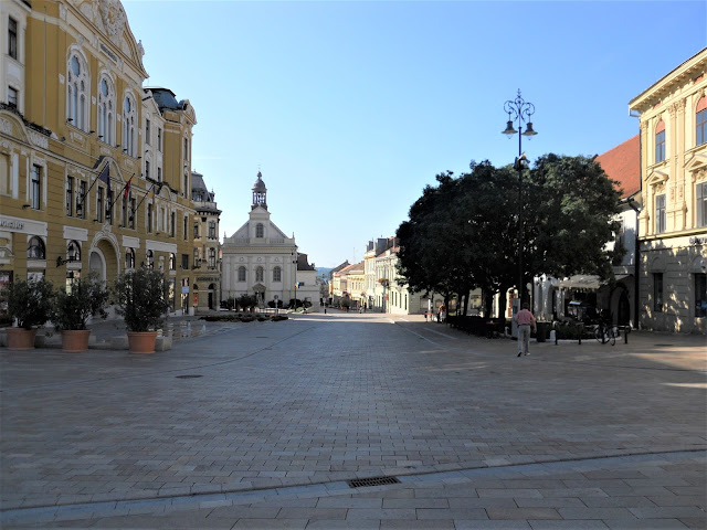 Pecs la piazza centrale del centro storico