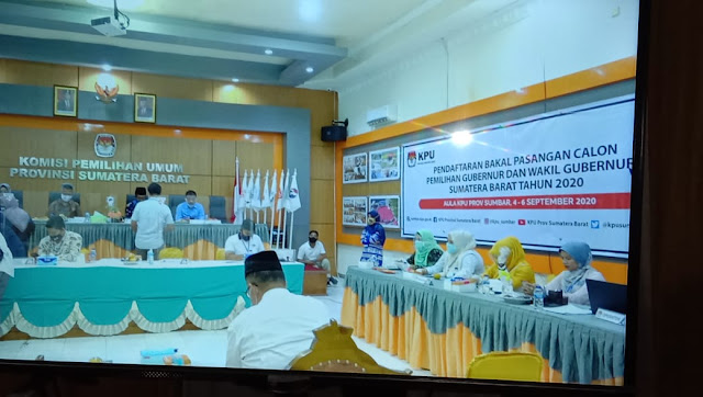 Bakal Calon Gubernur-Wakil Gubernur Sumbar Mendaftar Ke KPU Sumbar.lelemuku.com.jpg