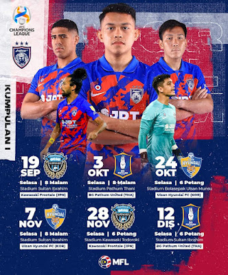 Jadual JDT ACL 2023 (AFC Champions League)