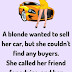 A blonde wanted to sell her car