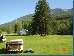 Tearing down the camper at McBride, BC
