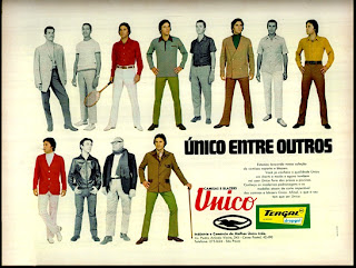 propaganda camisas e blazers Unico - 1970; os anos 70;história da década de 70; Brazil in the 70s;