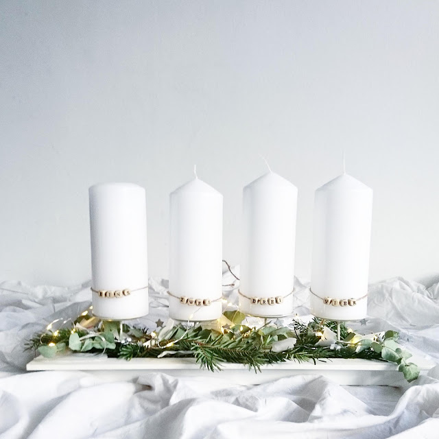 Adventskranz - whatalovelday - Nordicstyle - Nachhaltig - Eukalyptus - Lichterkette - Advent - Weihnachten - Familienblog