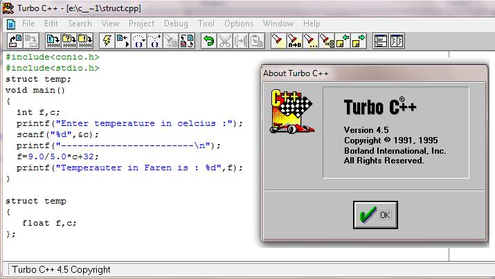 Borland Turbo C 4 5 Latest Version Free Download 32bit 64bit Revised Version