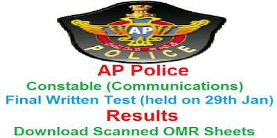 AP Police Constable (Communications) FWE Results 2017