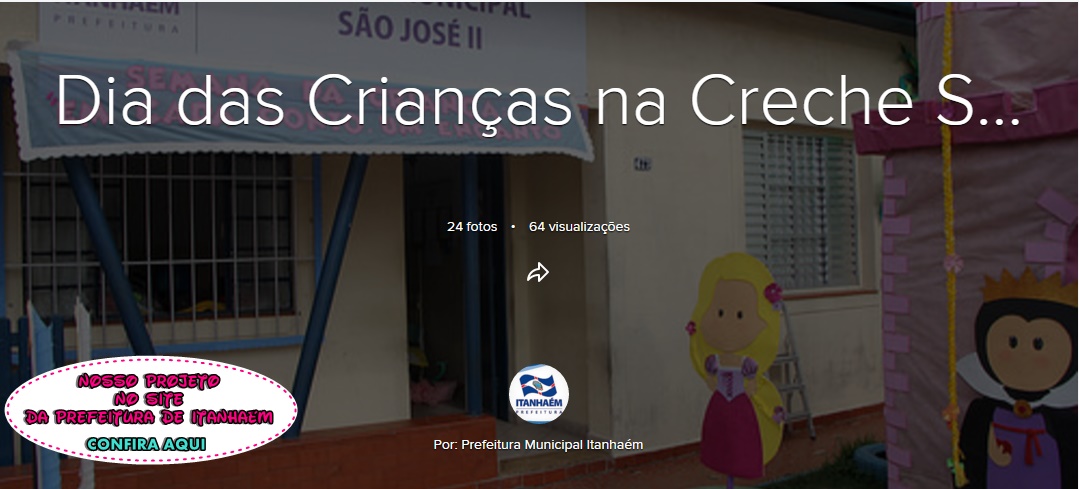 Dia das Crianças no Site da Prefeitura