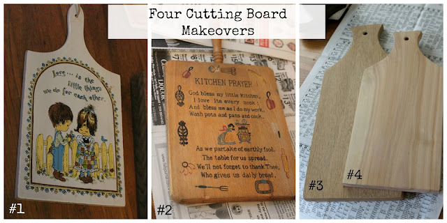 Four Thrift Shop Cutting Board Makeovers!