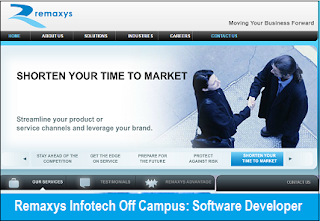 Remaxys Infotech Off Campus Drive for Software Developer