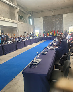Nigeria's Minister of Foreign Affairs, Geoffrey Onyema, participates in the 8th Ministerial Meeting of the SAPCZ in the Republic of Cape Verde
