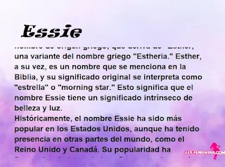 significado del nombre Essie