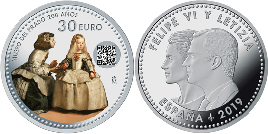 Spain 30 euro 2019 - 200 years of the Prado Museum