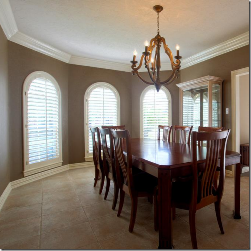 plantation shutters in bay window ideas