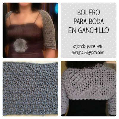 Bolero para boda en ganchillo