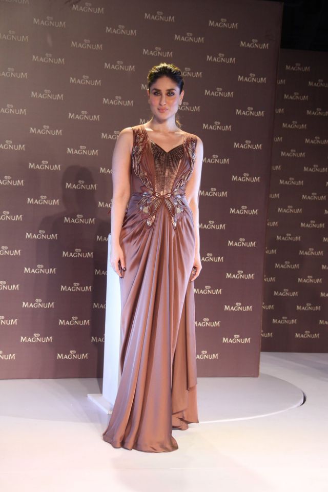 Kareena Kapoor In Amit Aggarwal Evening Gown For Magnum Launch