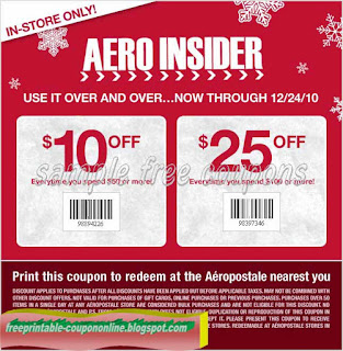 Free Printable Aeropostale Coupons