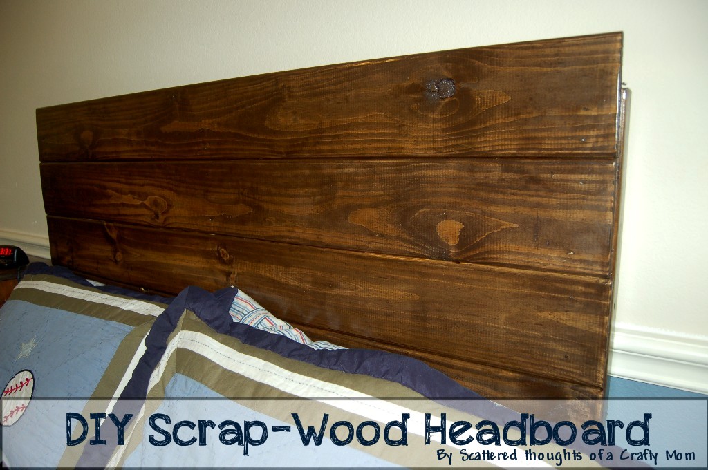 This Scrap Wood Headboard project was so quick and easy for him to ...