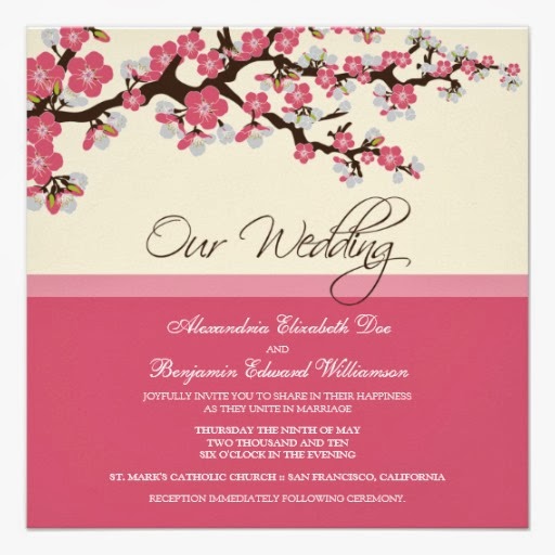 Cherry Blossom Wedding Invitations