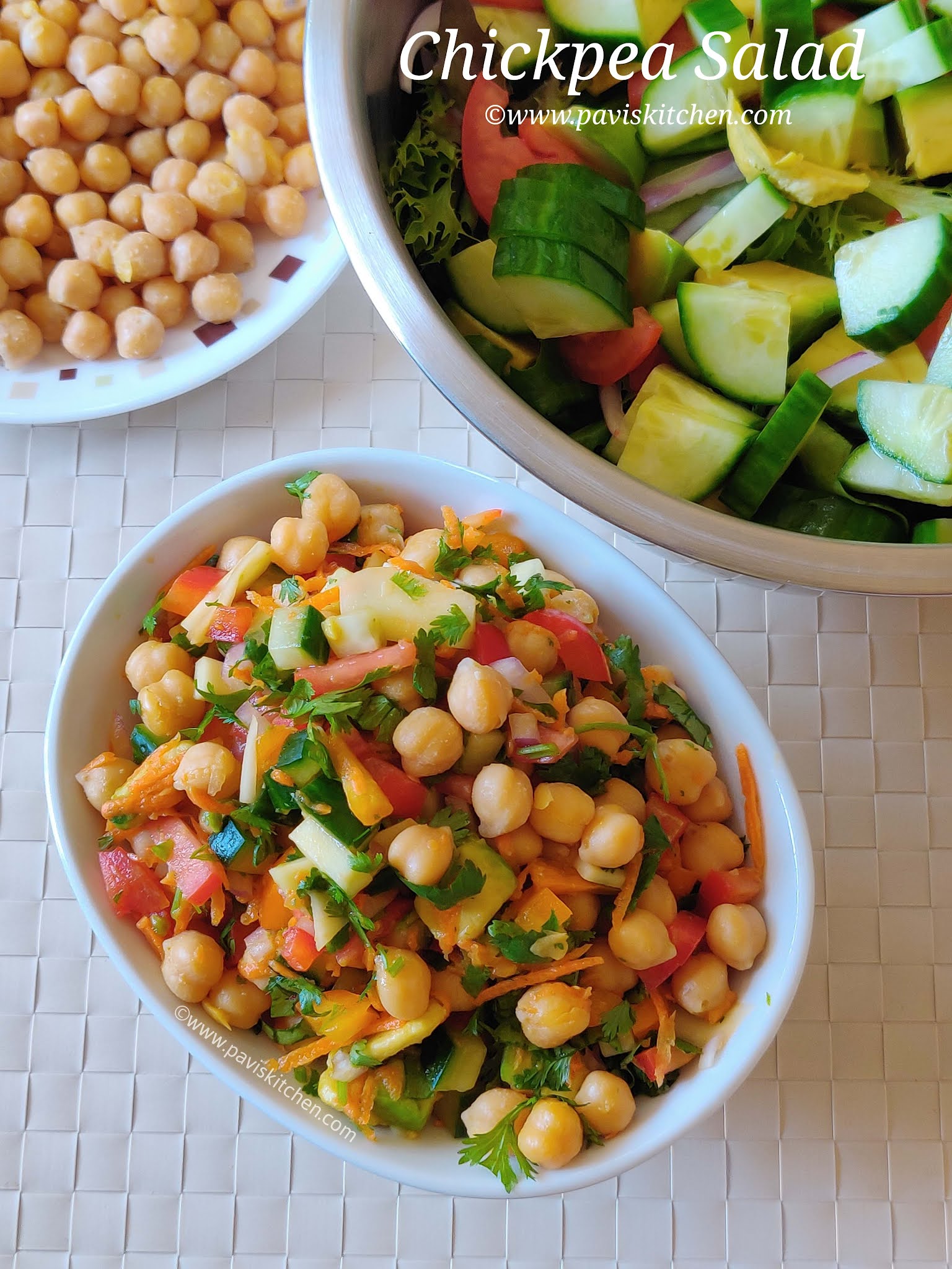 Spicy chickpea salad recipe | Indian chana salad | garbanzo salad recipe | Kondakadalai salad
