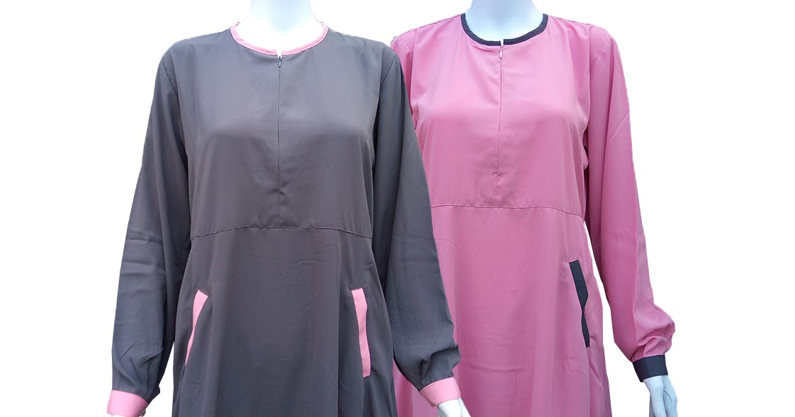 Gamis Jilbab Cadar Semi Umbrella Tsaqifah Abu - Pink