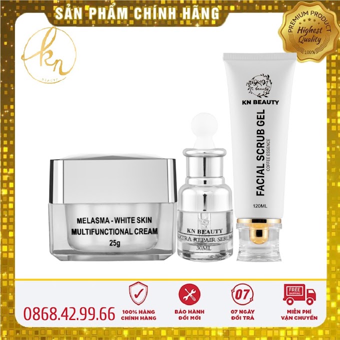 [🎁QUÀ TẶNG CAO CẤP] Bộ 3 Trắng Da Ngừa Nám KN Beauty: Kem dưỡng +Serum+ Tẩy tế bào chết