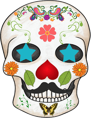 a completed sugar skull example