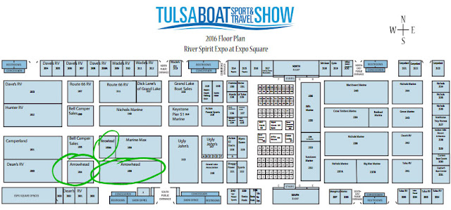 2016 Tulsa Boat Show Map Cedar Port Marina