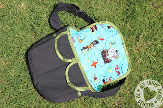 Pirate Messenger Bag with Applique Shark