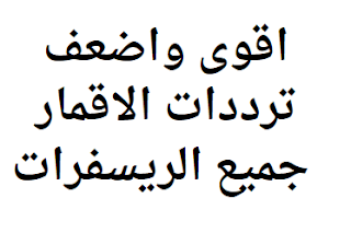 اقوى واضعف ترددات الاقمار 2024