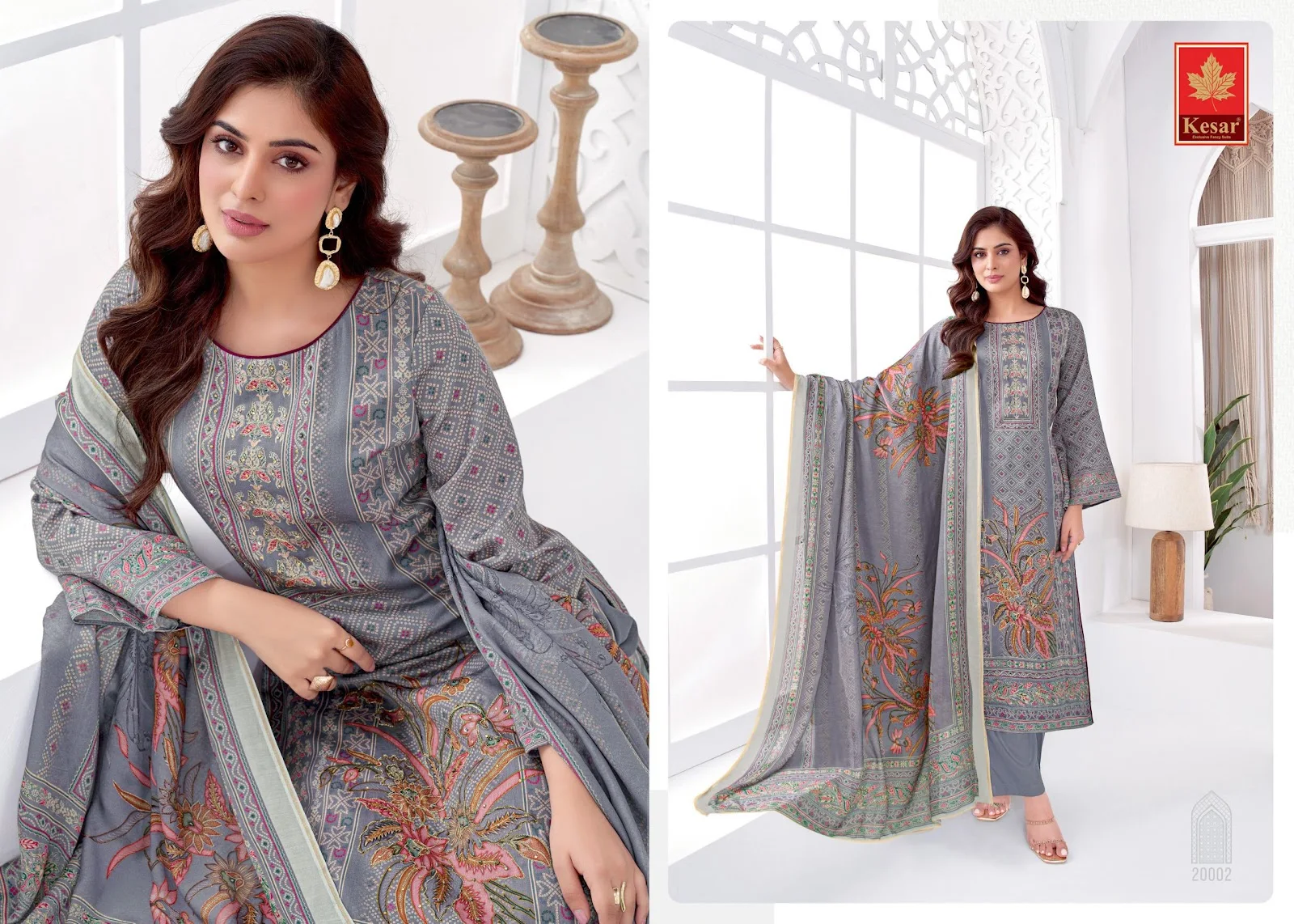Aapti Kesar Pure Jam Pant Style Suits