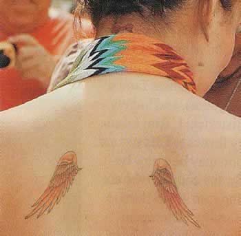 small wing tattoos. small wing tattoos. wish angel