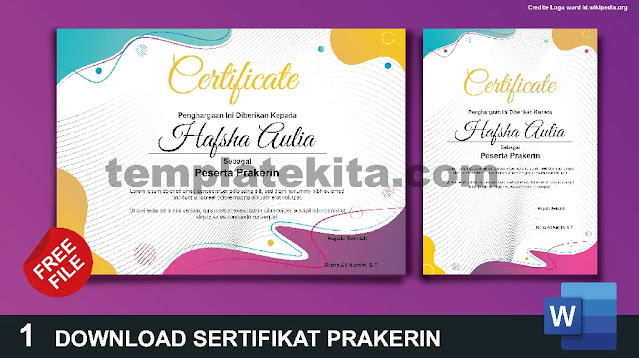 Free File : Download Contoh Sertifikat Prakerin Gratis Berbagai Format Part 2