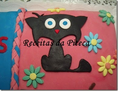 Bolo de aniversário para dois-gato preto