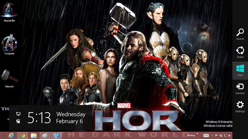 Thor The Dark World Theme For Windows 8 title=