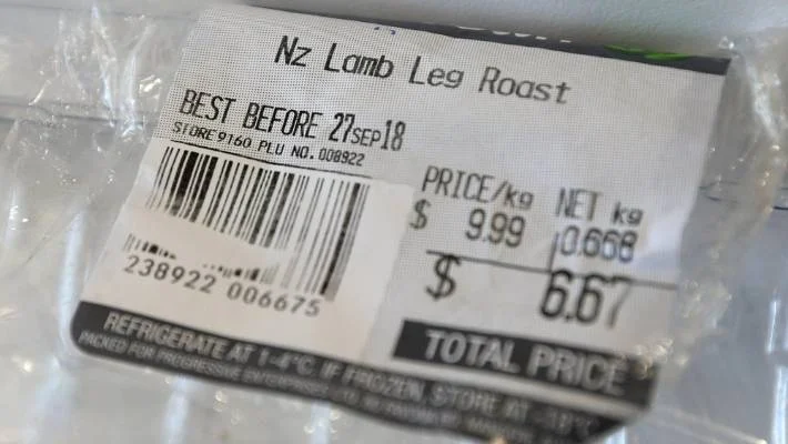 The beef was labelled as lamb leg roast.