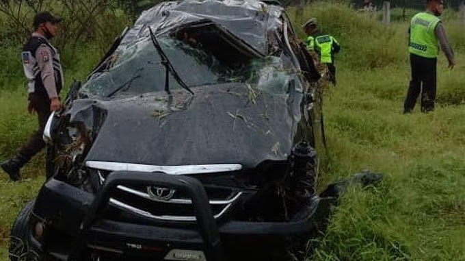 Kecelakaan Tunggal Terjadi Lagi di Jalan Tol Tebing Tinggi-Medan.