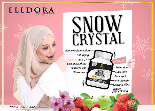 KULIT NAMPAK CANTIK BERSERI DENGAN PENGAMBILAN SNOW CRYTAL ELLDORA