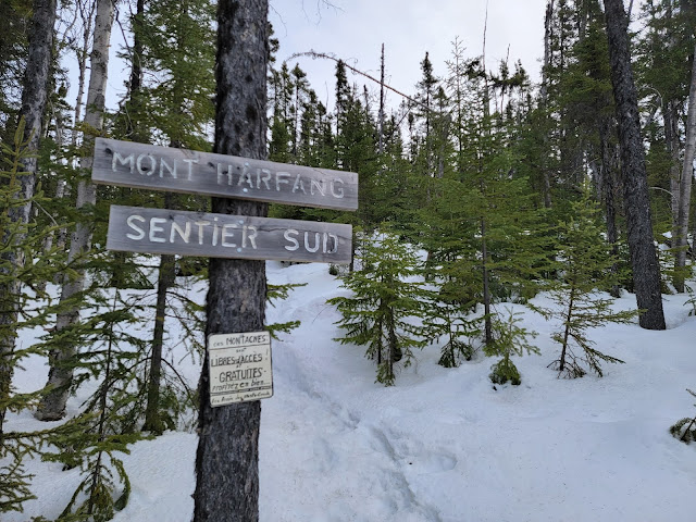 Point de départ pour le mont Harfang