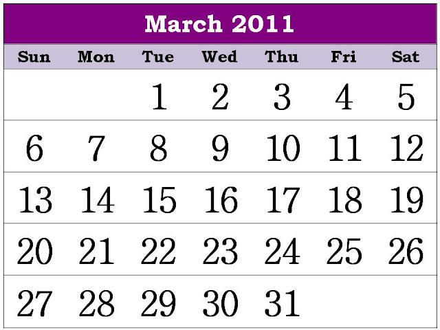 2011 Calendar Monthly Template. Free Printable Calendar 2011