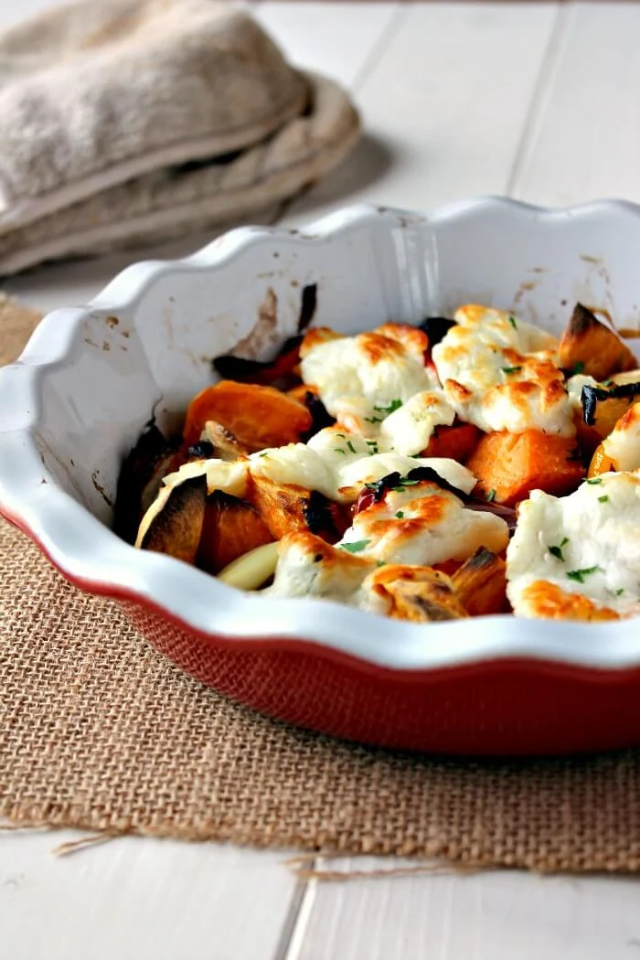 Sweet Potato and Halloumi Bake