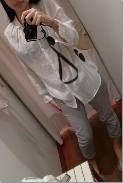 Zara white sheer blouse