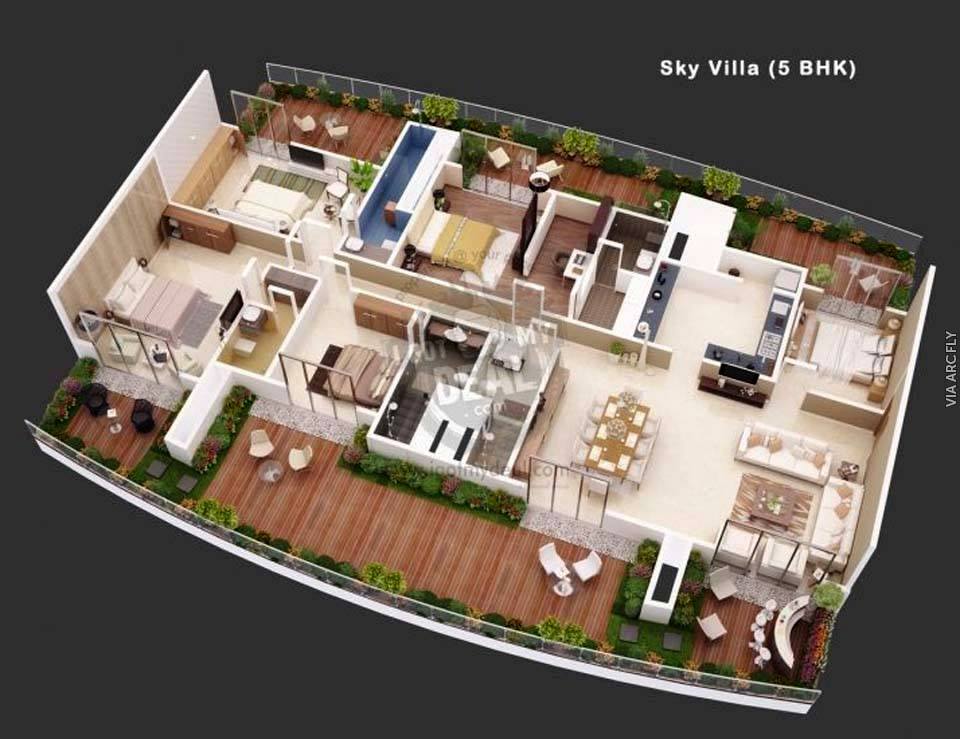 40 Awesome 3D Apartment House Plans Decor Units