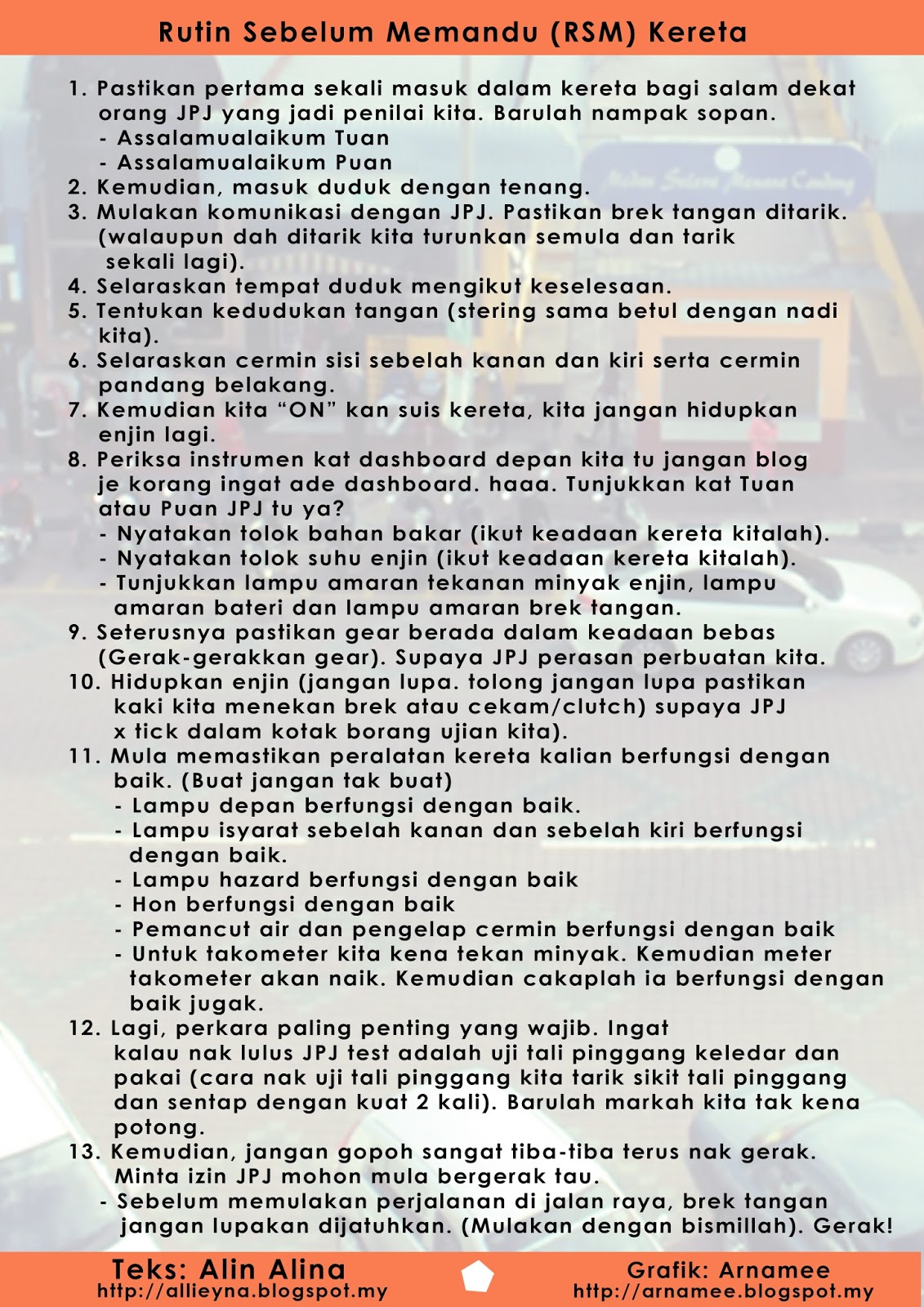 Nota RPK, RSM & Pengalaman ambil lesen kereta manual (Test 