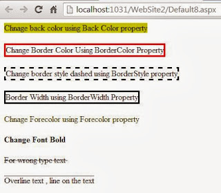 Formating on Label Control in ASP.NET