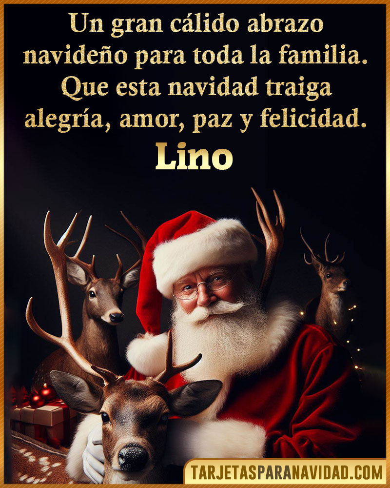 Tarjetas Navideñas personalizadas para Lino