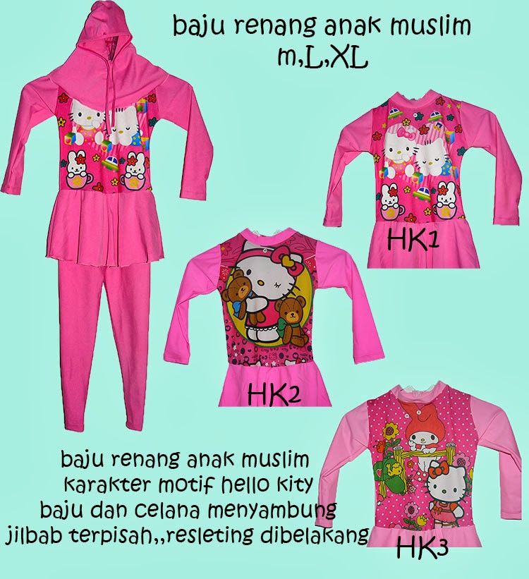  Baju Renang Murah Baju Renang anak muslim karakter motif 