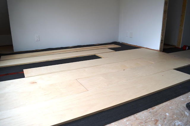 The Bennett House: DIY plywood floors