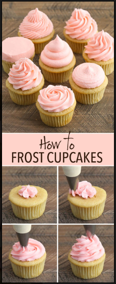 HOW TO FROST CUPCAKES