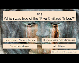 Which was true of the “Five Civilized Tribes?” Answer choices include: They retained Native religions; They only spoke Native languages, Some held slaves; All of these